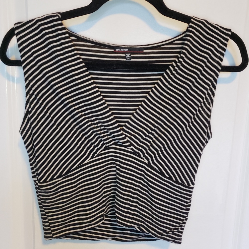 Love Culture • Striped Crop Top